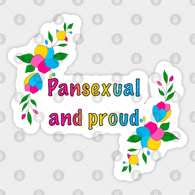 Pansexual and proud floral design Sticker by designedbyeliza